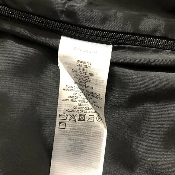 Armani Exchange A|X Black Skirt Wool Blend 14 - Picture 8 of 9